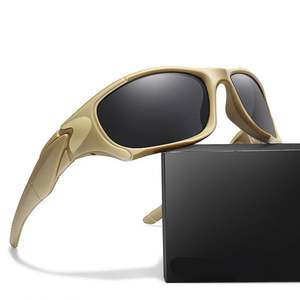 Lunettes de soleil sport polarisées avec logo personnalisé, verres miroir colorés, protection UV400, coupe-vent, pour la conduite et le cyclisme, collection 2025 - Product Image 1