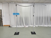 Kit de support de toile de fond réglable en aluminium ESI pour mariage, fête, salon professionnel, scène, photographie