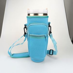 Housse de transport personnalisée en néoprène pour gobelet de 40 oz, sac de transport pour bouteille d'eau, accessoires pour tasses avec bandoulière réglable – Vente en gros - Product Image 6
