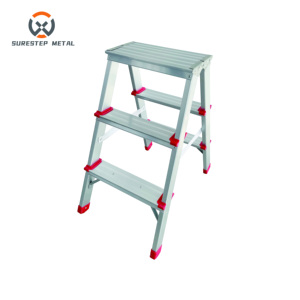 330lbs 3steps Dual-use <strong>Safety</strong> Thickened Link Aluminum <strong>Step</strong> Stool - Product Image 1