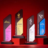 Trophée personnalisé en verre cristal miroir UV, trophées haut de gamme sur le thème du sport, plaque de reconnaissance, trophée de récompense