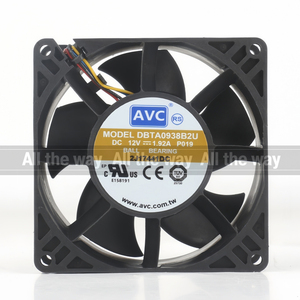 Ventilador de Refrigeración AVC 24V 48V DC12V 1.92A AC EC 9038 90X90X38MM 9CM de Cuatro Cables PWM Ultra Potente de Alto Volumen de Aire para Servidor DBTA0938B2U - Product Image 4