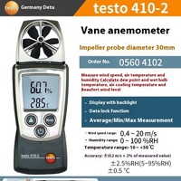 Anémomètre sans fil Testo 410-1/2 le plus vendu avec affichage LCD 405-V/405I Instruments de mesure 100% authentiques