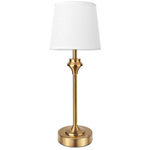 Lámpara de Mesa Metálica Dorada, LED con Alimentación USB, Regulable, CA 110-240V, para Decoración de Dormitorio, Hotel, Restaurante - Product Image 5