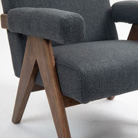 Fauteuils en bois massif au design nordique moderne et luxueux pour salon, chambre, appartement, villa - Chaises confortables pour le loisir et la salle à manger