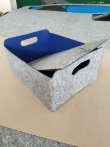 Cajas de almacenamiento de punto de fábrica, Cubo de almacenamiento plegable con moldura integrada, organizador de contenedores - Product Image 2