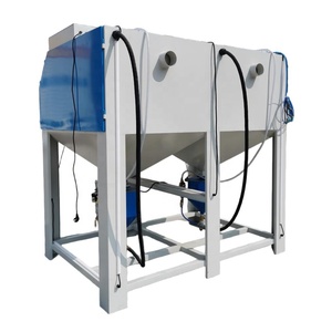 Big ETRUST Manual Double Station High Sandblaster Cabinet With 2 Guns Motor High Cleaner for Long Parts - Product Image 4