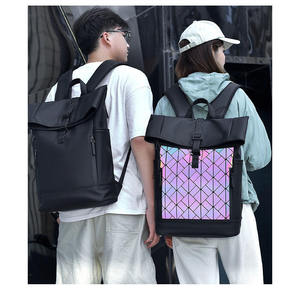 Benutzer definierte wasserdichte Oxford 16 Zoll Rolltop Schüler Rucksack Weekender Schult aschen für die High School - Product Image 5