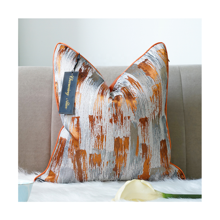 Charming Luxury Style Cushion Cases Silk Stain Throw Pillow Covers Decorative Pillows for Couch Living Room Bedroom 45x45cm