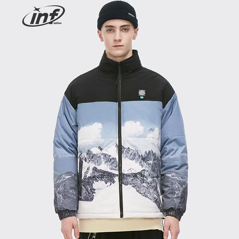 INFLATION Snow Winter Cold Bubble Jacket Zipper North Men face Puffer Design Custom Coat Jacket