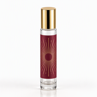 Flacons atomiseurs de parfum vides rechargeables style stylo 35 ml, vaporisateur de voyage rose dégradé avec capuchon doré, logo personnalisé en gros
