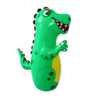 Sac de frappe gonflable en plastique Dinosaure, jouet de boxe style décontracté pour enfants, parfait pour les activités de plein air, cadeau pour garçons et adultes