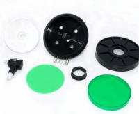 Bouton poussoir rond de 100 mm avec couvercle plat LED pour machine de jeu d'arcade, boîte à pièces personnalisée en plastique et métal