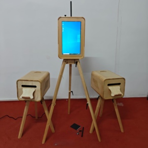 Cabina de <span class=keywords><strong>Fotos</strong></span> de Madera de 18.5 Pulgadas con Impresión Automática para <span class=keywords><strong>iPad</strong></span>, Cámaras Réflex Digitales y Cámaras DSLR, para Fiestas y Bodas - Product Image 2