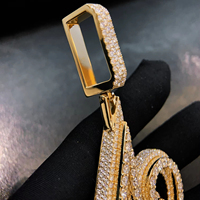 Bijoux pour homme, ensemble de bijoux DIY en or massif 10 carats pour homme avec pendentif numéro et chaîne cubaine, diamants de laboratoire certifiés IGI