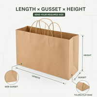 Sacs en papier kraft personnalisés avec poignées à cordon pour les promotions de vente au détail de marques et les commandes d'emballage en gros