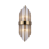 Lámpara de Pared LED Moderna de Cristal K9 para Sala de Estar, Baño, Apliques de Lujo para Interiores