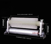 Brosse industrielle sur mesure sans moteur, brosse à rouleaux pour nettoyeur de convoyeur à bande, pour ciment, charbon, sable et carrières
