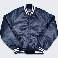 Vestes universitaires personnalisées en satin de soie enduit pour hommes bombardier de baseball hiver automne avec patch coupe-vent fermeture éclair vers le haut conception de motif de lettre