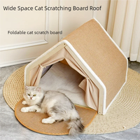 Tente en bois semi-fermée confortable à double usage toutes saisons Villa Lit durable pour animaux de compagnie sans chutes Maison pour chat Meubles pour chat