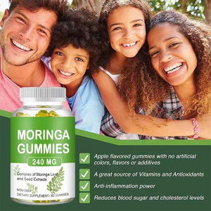 OEM Private Label Moringa Supplement Moringa Gummies Conplex of Moringa <b>Leaf</b> and Seed Extracts - Product Image 2