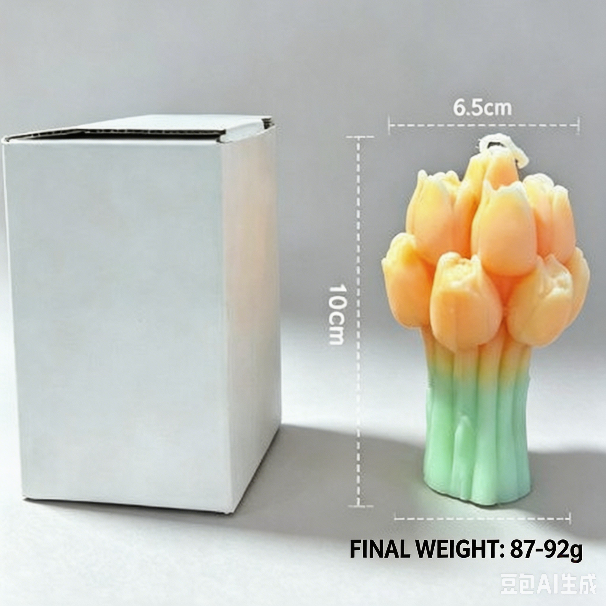 Height 10cm, width 6.5cm