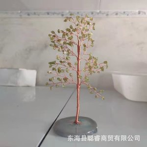 ต้นไม้เงินคริสตัล หินธรรมชาติ ลวดทองแดง งานแฮนด์เมด ตกแต่งบ้านและสำนักงาน - Product Image 5