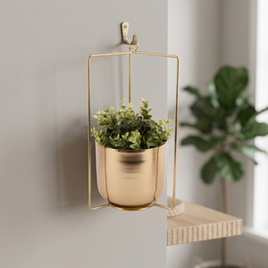 Gold Iron Metal Hanging Stand <b>Planter</b> - Product Image 2