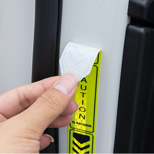 Calcomanía reflectante de advertencia de apertura de seguridad para puerta de coche, accesorio para Exterior e Interior de coche con cinta reflectora, juego de pegatinas para coche, 4 Uds. - Product Image 1