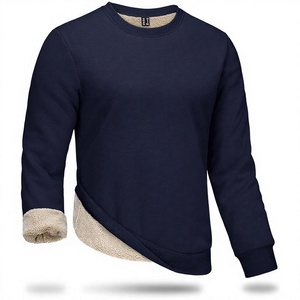 2025 Men's High Quality Custom <b>Sweatshirts</b> Long Sleeve O-Neck Casual Streetwear Winter Solid Cotton/Polyester Breathable <b>Plain</b> - Product Image 1