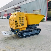 Mini-chargeuse sur chenilles KUUGAO 1000 kg, moteur diesel/essence Briggs&Stratton 13,5 CV, capacité de la benne 290 dm³, haute efficacité