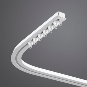 Rail de rideau invisible moderne encastré, monté en hauteur, flexible, en alliage d'aluminium, pour chambre et salle de bain - Product Image 1