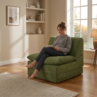 Canapé-lit modulaire sectionnel en mousse compressée et ressorts ensachés, à haute résilience, personnalisable, convertible et pliable