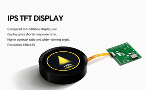 Customized Esp32 Lvgl Ar-duino 2.1 Inch 480*480 Circular Tft Lcd Screen Rotary Knob Display with Hmi Development Board Uedx4848 - Product Image 4