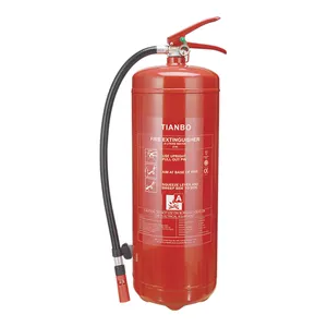 CE BS EN3 pemadam api air kapasitas 9KG, tekanan kerja Kelas A A A A 15bar disetujui untuk api bahan Solid