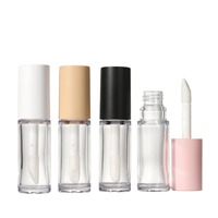 Tube de brillant à lèvres transparent 10 ml, flacon de brillant à lèvres exfoliant rose, flacon de correcteur et de fond de teint, marque personnalisée, emballage séparé