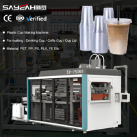 Vente directe d'usine, machine à fabriquer des gobelets en plastique jetables, machines de thermoformage en plastique PP PET PS