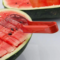 Watermeloen snijder van roestvrij staal, snel fruit snijgereedschap voor meloen, cantaloupe, huishoudelijk gebruik in de keuken