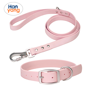 HanYang OEM diseño personalizado <span class=keywords><strong>popular</strong></span> Gran oferta ajustable impermeable espesor PVC perro Correa al por mayor suave <span class=keywords><strong>Collar</strong></span> y Correa conjuntos - Product Image 6