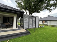 Pergola à lames en aluminium pour villa, cour, bord de piscine, jardin, terrasse, toit rétractable motorisé, imperméable, résistant à la pluie, pavillon