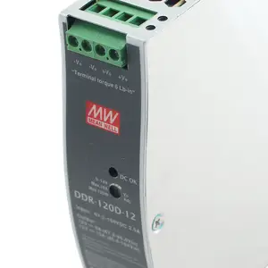 Gemiddelde DDR-120A-24 24vdc Uitgangsvoedingen Voor Telecomsysteem Din Rail Type Dc Naar Dc Converter