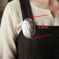 Broche tortue en acier inoxydable robuste avec motifs animaux scandinaves pour tabliers traditionnels