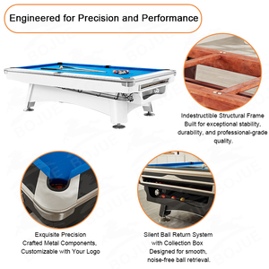 Mesa de billar y snooker Bilyaran popular de fábrica con 15 años de experiencia, con pizarra y amortiguación, para uso en clubes y salones de billar. - Product Image 4