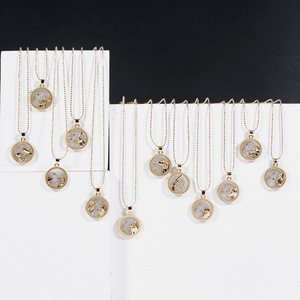 Collar <span class=keywords><strong>de</strong></span> día y noche <span class=keywords><strong>del</strong></span> zodiaco, gargantilla <span class=keywords><strong>de</strong></span> los 12 signos <span class=keywords><strong>del</strong></span> zodiaco, para día y noche - Product Image 2