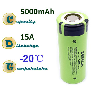 Batería cilíndrica de iones de litio 3,6 V Panasoni 26650 Cell 3,6 V 5000mAh Celda de batería cilíndrica 3A Celda de batería - Product Image 3