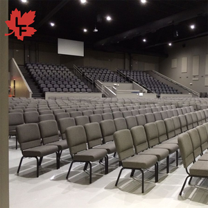 Moderno usato impilamento telai in metallo 21 pollici chiesa mobili ad incastro imbottito tearter sedia sedia impilabile sedia da chiesa sedia impilabile - Product Image 1