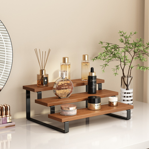 Estante de exhibición de madera de 3 niveles, estantería de escritorio para perfumes, aromaterapia y organizadores de maquillaje - Product Image 2