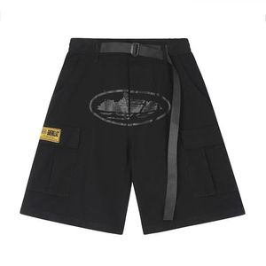 <span class=keywords><strong>Pantaloncini</strong></span> da Lavoro Multi-Tasca <span class=keywords><strong>con</strong></span> Bottoni <span class=keywords><strong>Laterali</strong></span> High Street Devil Island, Pantaloni Casual a Gamba Larga <span class=keywords><strong>con</strong></span> Pentagramma CORTEIZ - Product Image 2