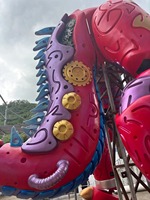 Statue de dragon mécanique géant en résine, personnalisée en usine, pour parcs d'attractions, événements et festivals, sculpture manuelle durable
