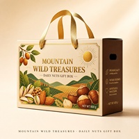 Coffret Cadeau de Noix Quotidiennes Mountain Wild Treasures avec Poignée en Ruban, Emballage en Carton Personnalisé, Vente en Gros